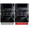 Center Console AC Radio Switch Knob Trim Decor Ring For Dodge RAM 1500 2018+