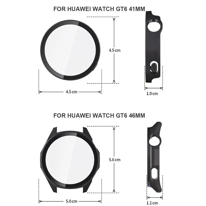 PC Case Glass for Huawei Watch GT 6 46MM 41MM Anti-scratch Screen Protector Frame Bumper for Huawei Watch GT6 GT 6 Cover Shell