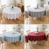 Waterproof Oil-Proof Solid Color Round Tablecloth for Dining, Hotel, and Home