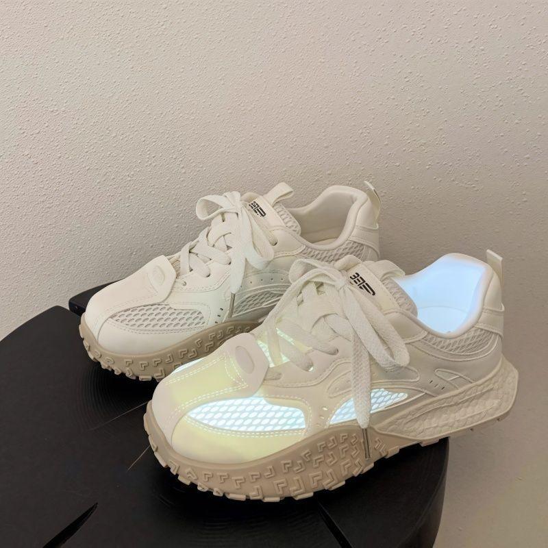 Sneakers 22 summer new ins trendy niche thick-soled mesh breathable casual sneakers 35