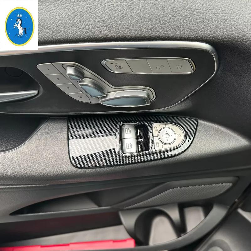 Car Inner Door Armrest Window Lift Button Panel Cover Trim Accessories For Mercedes-Benz Vito W447 / V Class V260 2014 -