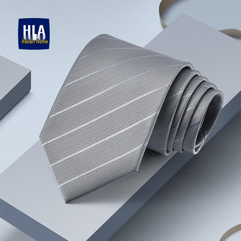 HLA Men s Striped Business Tie Gift Box