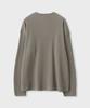 LEIRE Waffel Henley-Hals Langarm-T-Shirt [Mochabraun]