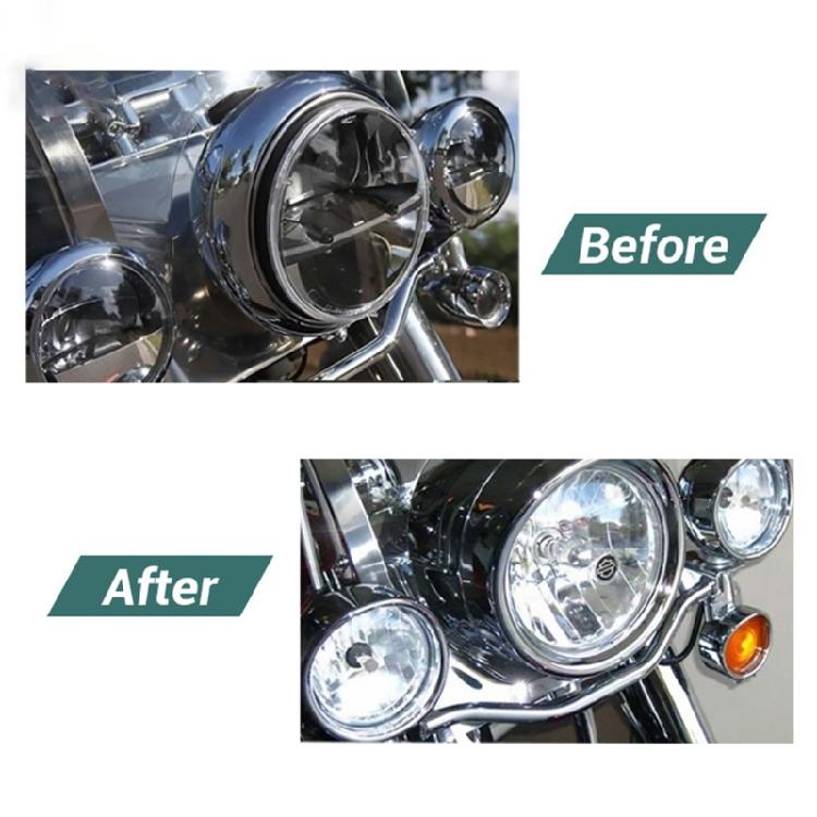Motorcycle 4.5'' 7" Headlight Trim Rings Head Lamp Decorative Rings Fog Lamp Visor Protector for Most Motorbike