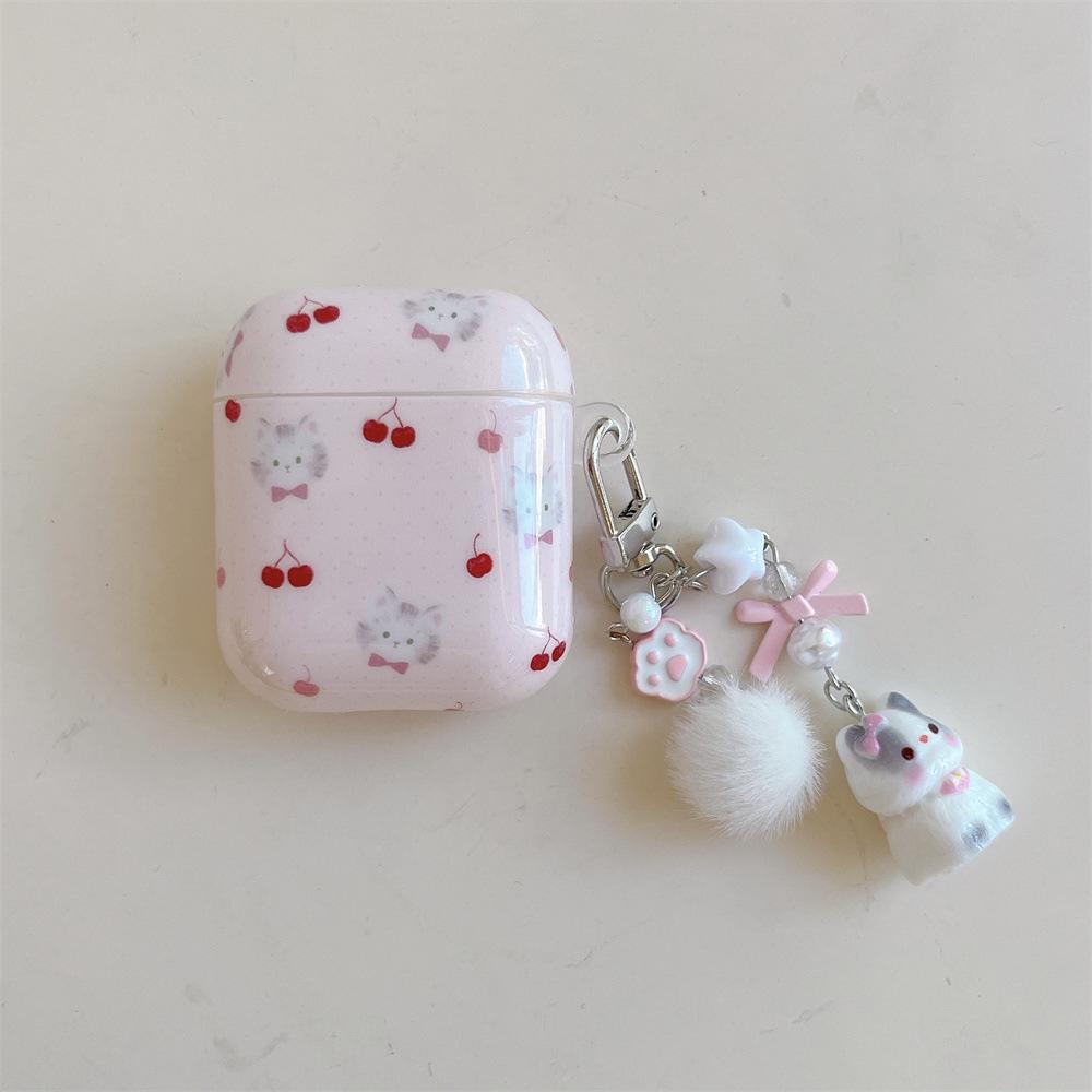 Cartoon Plaid Puppy Earphone Cover for Apple AirPods 1 /1 Generation Cute Pendant Case PRO1 All-inclusive PRO1