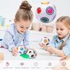 Rainbow Ball Puzzle Toy 12-hole Stress Relief Intellectual Toy Plastic Material 7cm Diameter