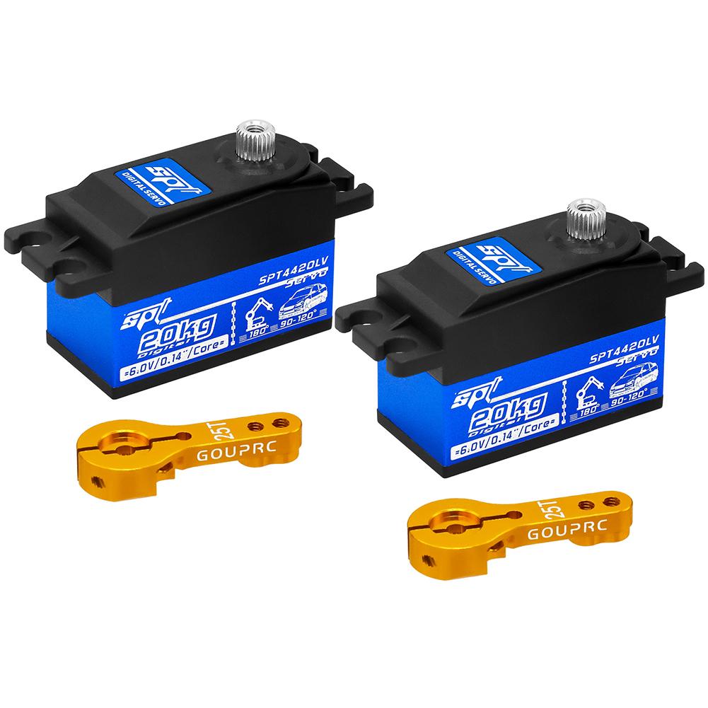 20kg High Torque Servo with Steering Servo Arm Metal Gear Servo for 1/10 RC Car for Tamiya Kyosho On-Road Touring Drift Car/Boat