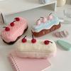 Cake Kawaii Pencil Case Embroidered Pencil Pouch Creative Makeup Case Student Gift