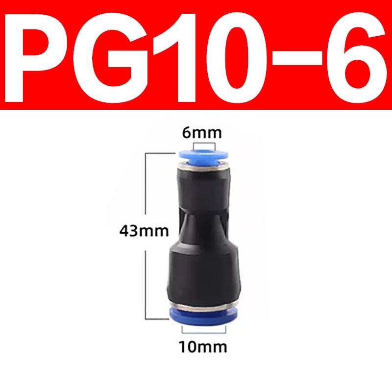 PE PG PY PW Air Connectors 4 6 8 10 12mm Pneumatic Fitting Quick Connect Tee 3Way Plastic Pipe Water Hose Tube Connector