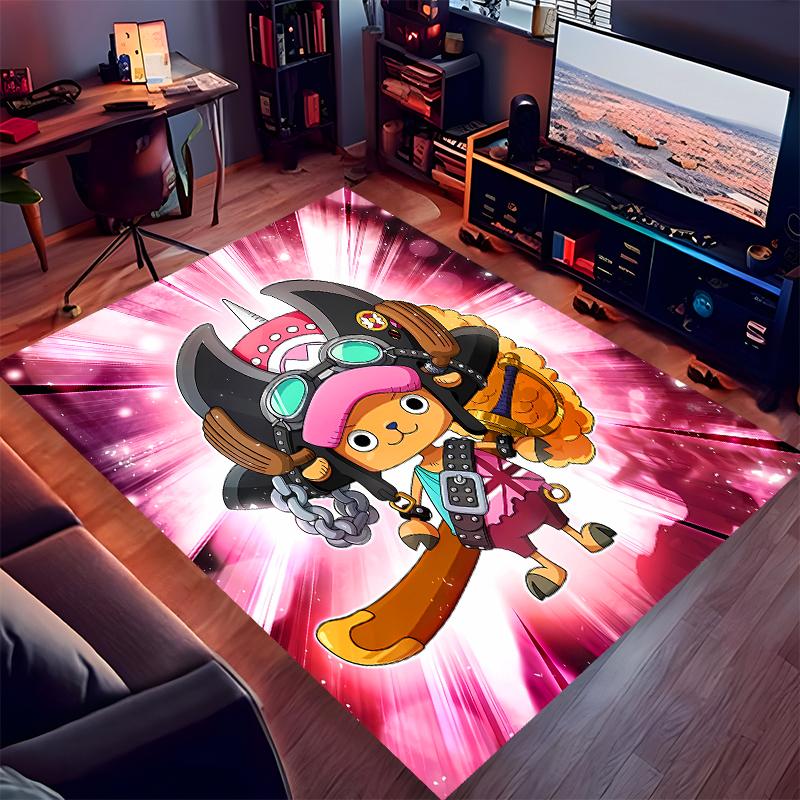 1pc One Piece Tony Tony Chopper Print Area Rug - Soft, Washable Non-Slip Indoor Mat for Office Chairs, Living Room, Home Office Decorative Rug