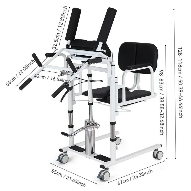 Multifunktionale Toilettenstuhl für ältere Menschen Patientenhebe-Transferstuhl Hebe-Transferstuhl für ältere Menschen