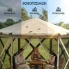 3 m x 2.6 m Hexagonal Gazebo with 6 Sides and Carry Bag, Waterproof, UV-Resistant, Party Tent
