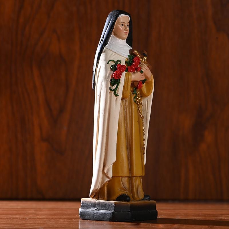 Resin Crafts Nun St. Rita of Cascia Catholic Creative Figure Statue Gifts Crafts Ornaments