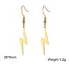 My Shape Punk Lightning Pendant Earrings for Women Hip Hop Dangle Earrings Stainless Steel Jewelry Birthday Party Gift Wholesale