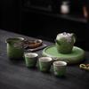Retro coarse pottery teapot teacup Kung Fu tea set light luxury high-end home office meeting   new