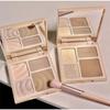 4 Colors Long-Lasting Matte Highlighter Bronzers Palette Face Shading Grooming Powder Makeup 3D Face Contouring Bronzer Cosmetic