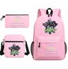 3pecs/set KATSEYE Printed Backpack for Students Boys Girls Lightweight Children Bookbag Travel Daypack Shoulder Bag Pencil Case