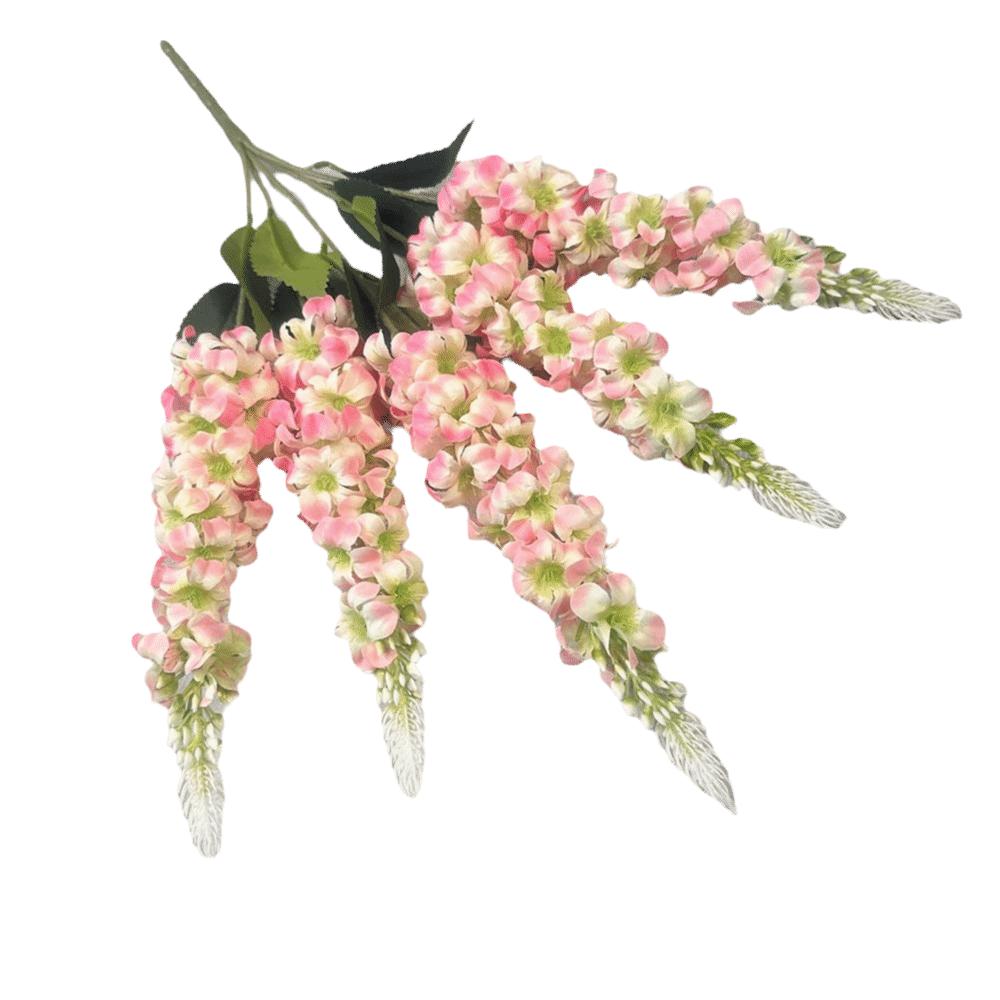 5 Stems Hyacinth Artificial Flowers Multicolor Fake Delphinium Flowers  Party Supplies