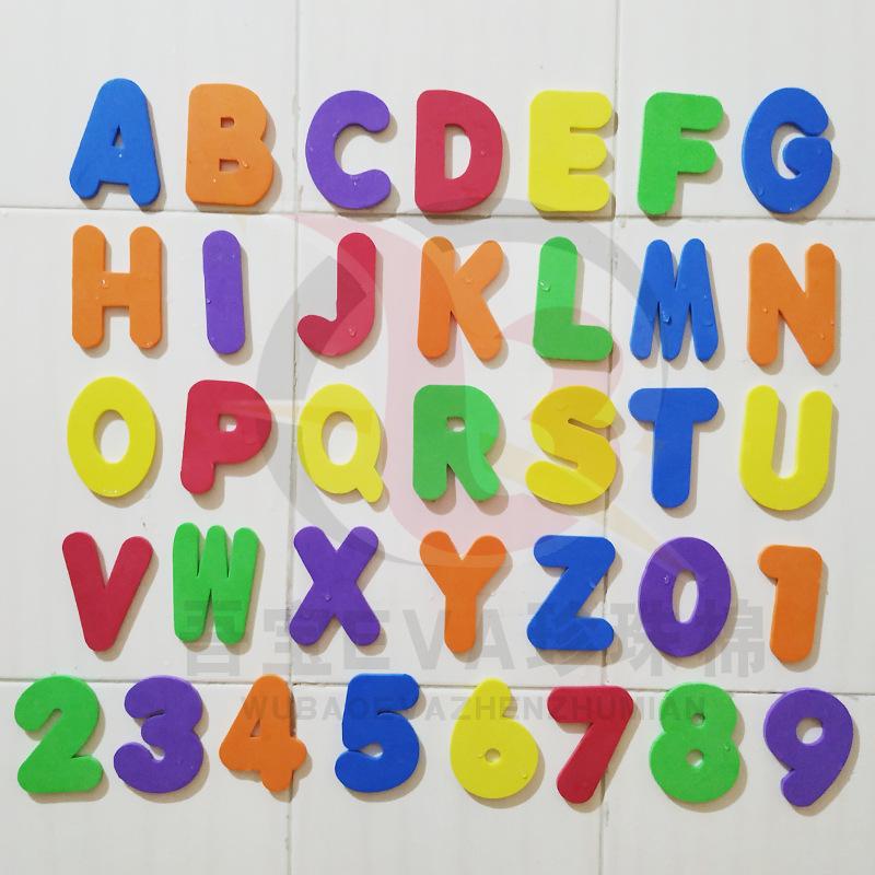 36 Pieces EVA Educational Bath Letters & Numbers - Water-Absorbing Early Learning Toy Set for Kids