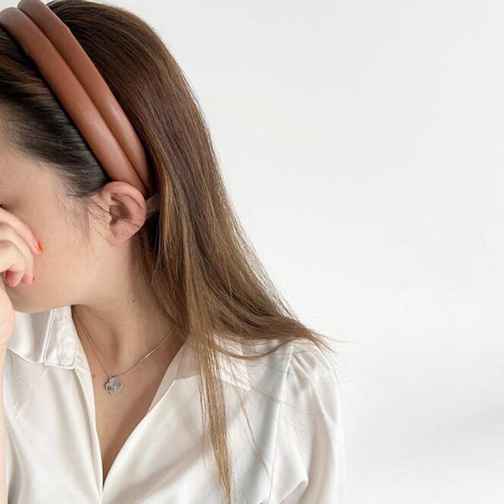 PROLY New Fashion Headband For Women PU Solid Hairband Casual Autumn Turban Girls Hair Accessories