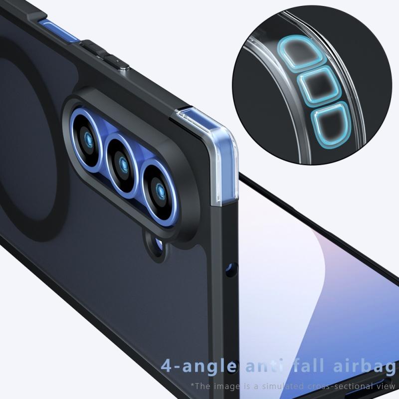 For Samsung Galaxy Z Fold7 Fold6 Fold5 Case Matte Magsafe Drop-proof Built-in Airbag Corner Non-yellowing Material Soft Cover