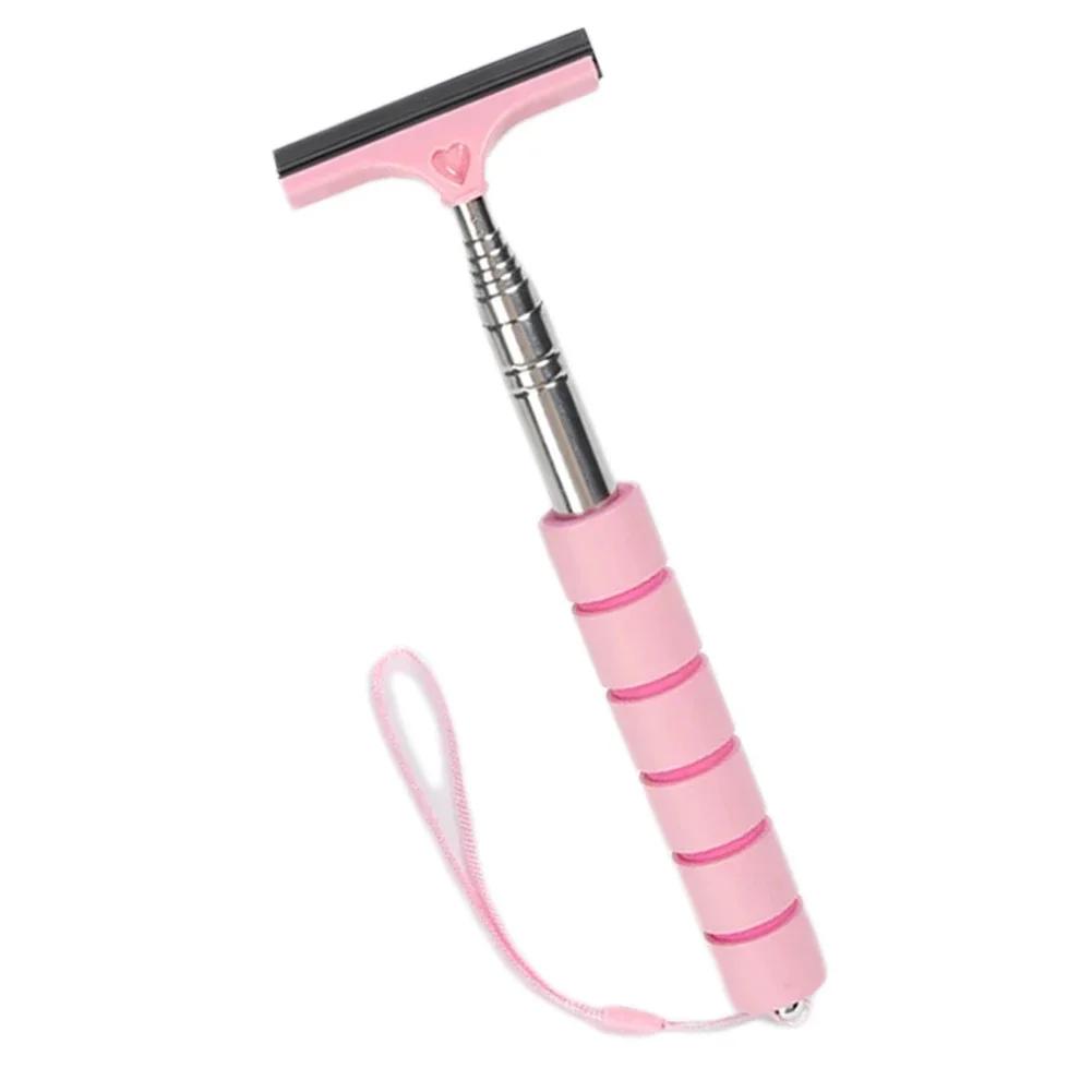 Telescopic Car Rearview Side Mirror Squeegee Glass Cleaning Tool For Window Cleaning Brush Handheld Wiper Scraper