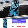 Cyberpunk Girl Car Stickers Auto B-pillar Car Center Column Decor Cover Scratches Waterproof Sunscreen Vinyl Decals Accessories