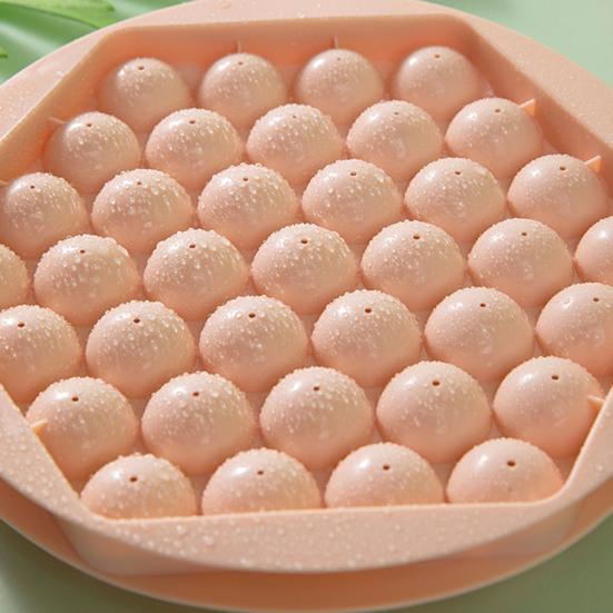 Sphere Ice Cube Tray with Lid BPA-Free Plastic Mold for Whiskey Cocktails Easy-Release Leak-Proof Space-Saving Ice Maker for Home Bar Party