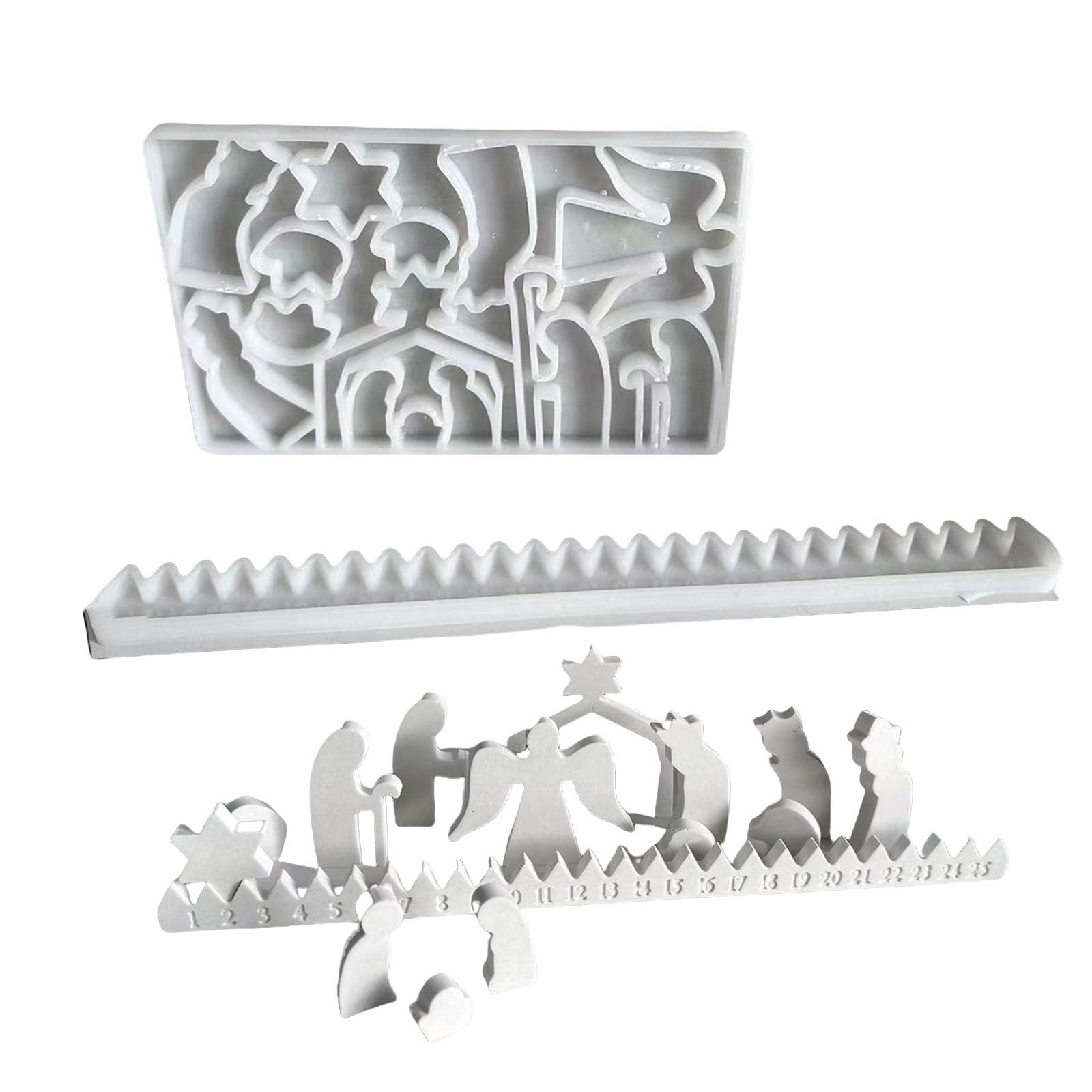 

Набор силиконовых форм для отсчета времени до Рождества Силиконовые формы для рукоделия Силиконовые формы для украшений Набор силиконовых форм для Рождества