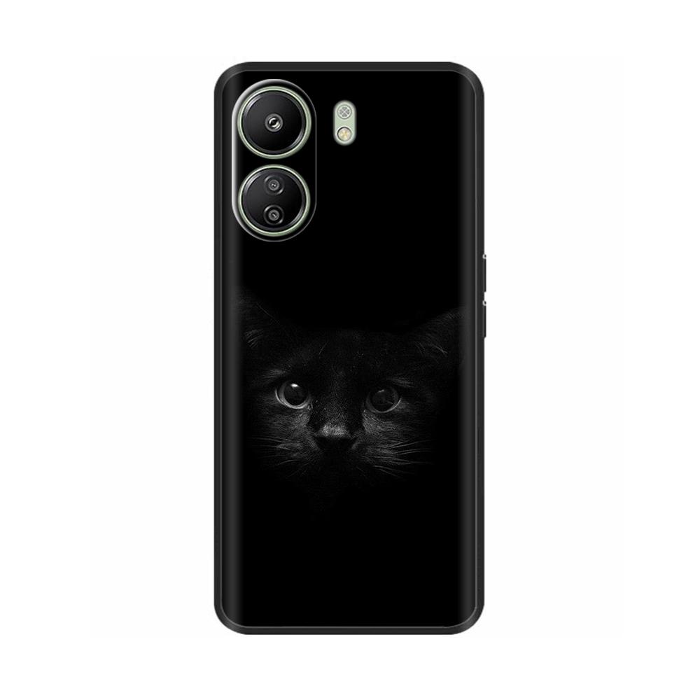 Pour Coque Poco C65 Housse en Silicone Pour Xiaomi POCO C 65 4G Coque Cœur Papillon Protection Complète Housse de Téléphone en Silicone Liquide Souple