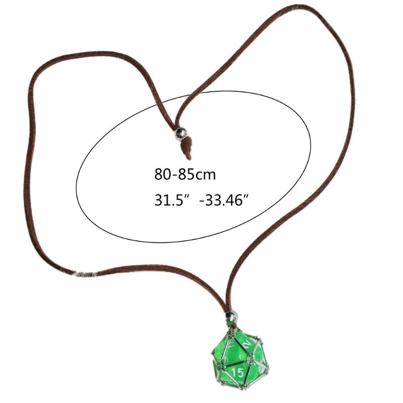 Trendy Cage Holder Necklace with Interchangeable Crystal Rope Pendant Fashionable Crystal Stone Accessory for Women