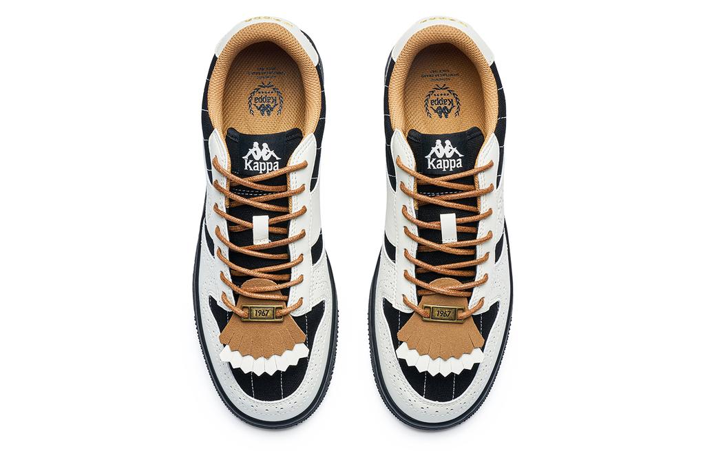 Men's Sneakers Kappa Back to Back Slip Resistant Abrasion Resistant Low top Skateboard Shoes Unisex White