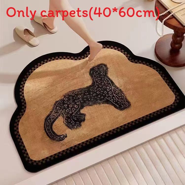 Modern Chinese Style Bath Mat With Silica Mud Absorption Nonslip Fastdrying For Bathroom Entrance