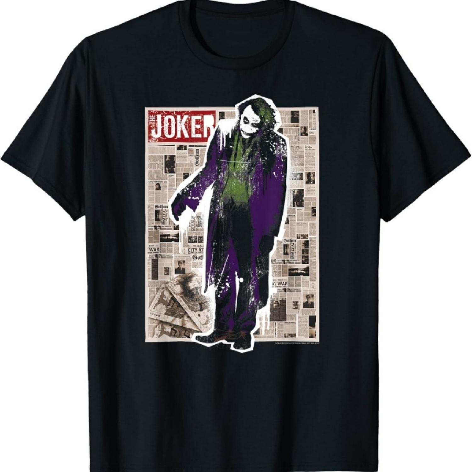 Бэтмен Темный Рыцарь Джокер Смешные Страницы Футболка Футболка S