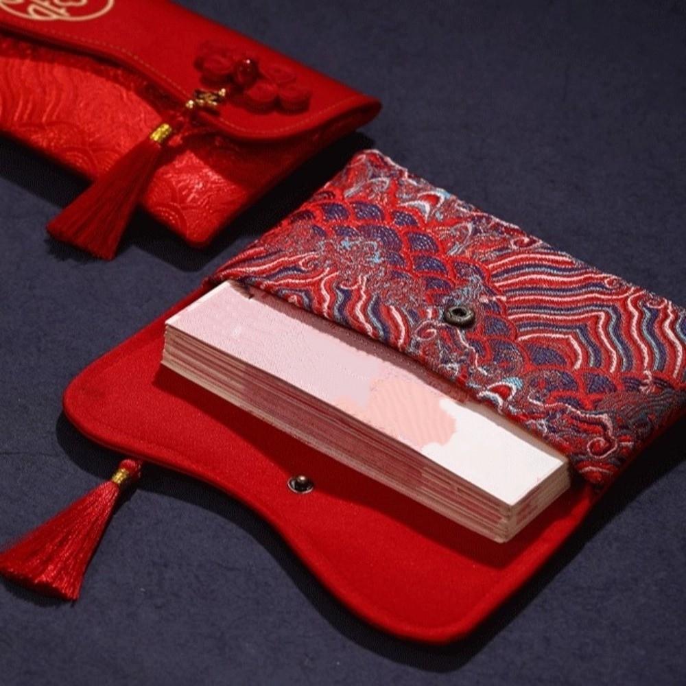 Best Wishes Red Envelope Multiple Patterns Brocade Bag Wedding Envelope  Blessing Ceremony