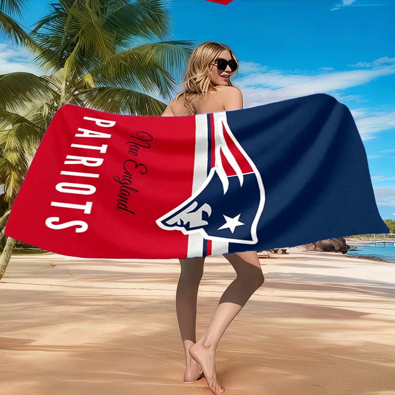 Patriots Team Spirit Beach Towel, Quick-drying, Easy to Care for, Suitable for Both Fitness and Beach Vacations,Sports Essential