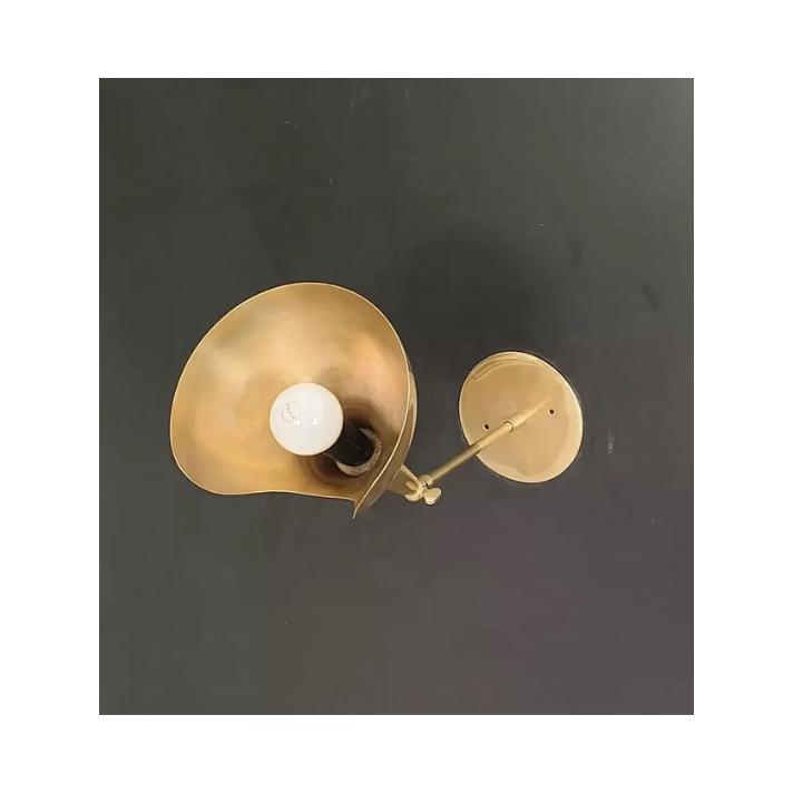 Brass Wall Lamp Mid Century Handmade Adjustable Vintage White Wall Sconce Lights