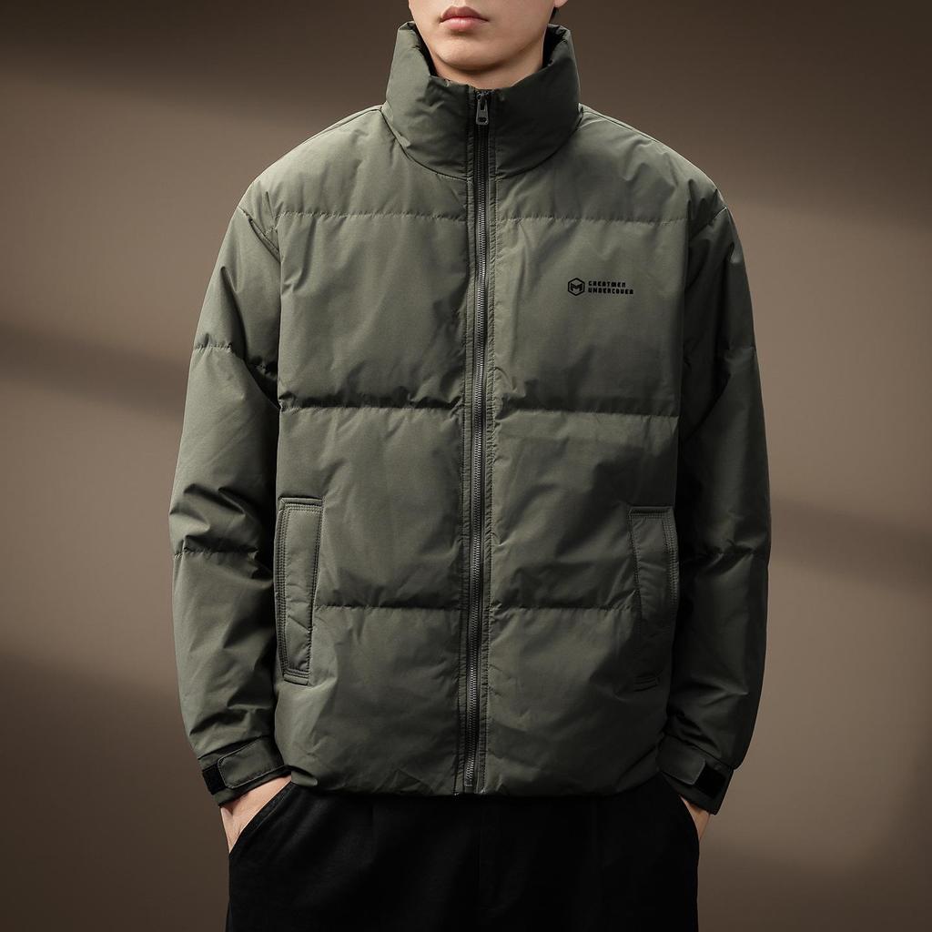 Luxuriöse Herren Retro 90er Winterjacke mit Daunenfüllung - Warm, Locker und Vielseitige Oberbekleidung