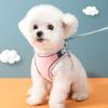 Pet Reflective Harness + Leash (M) (Pink + Sky)