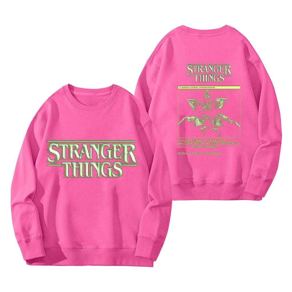 Dámská módní a ležérní mikina s dlouhým rukávem, kulatým výstřihem a potiskem