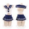 Women Sexy Cosplay Lingerie Student Uniform Set Ladies Sexy Costume Babydoll Dress Women Open Crotch Bodysuit Miniskirt Outfit