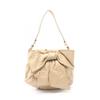 Used Yves Saint Laurent Rive Gauche Sac Bow Ribbon Shoulder Bag Leather Beige Used Women