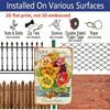 2D Flat Vintage Floral Aluminum Wall Art Sign - 7.87*11.8 Inch Rustic Metal Plaque with Intricate Flower Design, No Electricity Needed, Perfect for