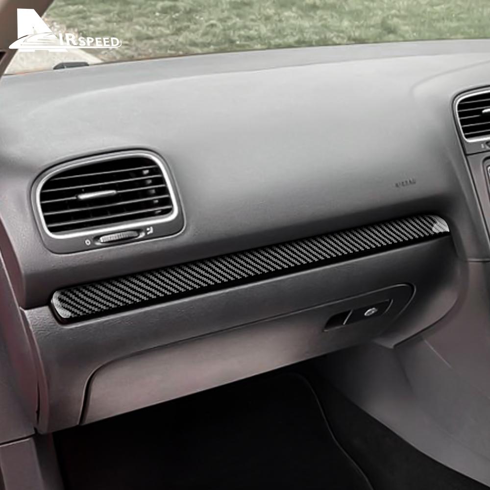 Real Soft Carbon Fiber Sticker LHD RHD for Volkswagen VW Golf 6 GTI MK6 2008 2009 2010 2011 2012 2013 Center Console Interior