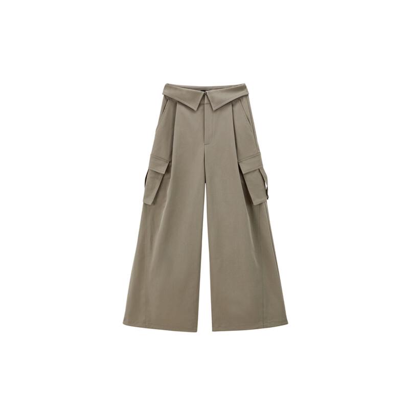 Peacebird Women's High-Waist Cargo Parachute Pants