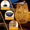 Solar Rattan Lantern: Handmade Chinese Style Courtyard Decor