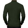 Men's Knitwear With High Collar, Long Sleeve, And Zipper