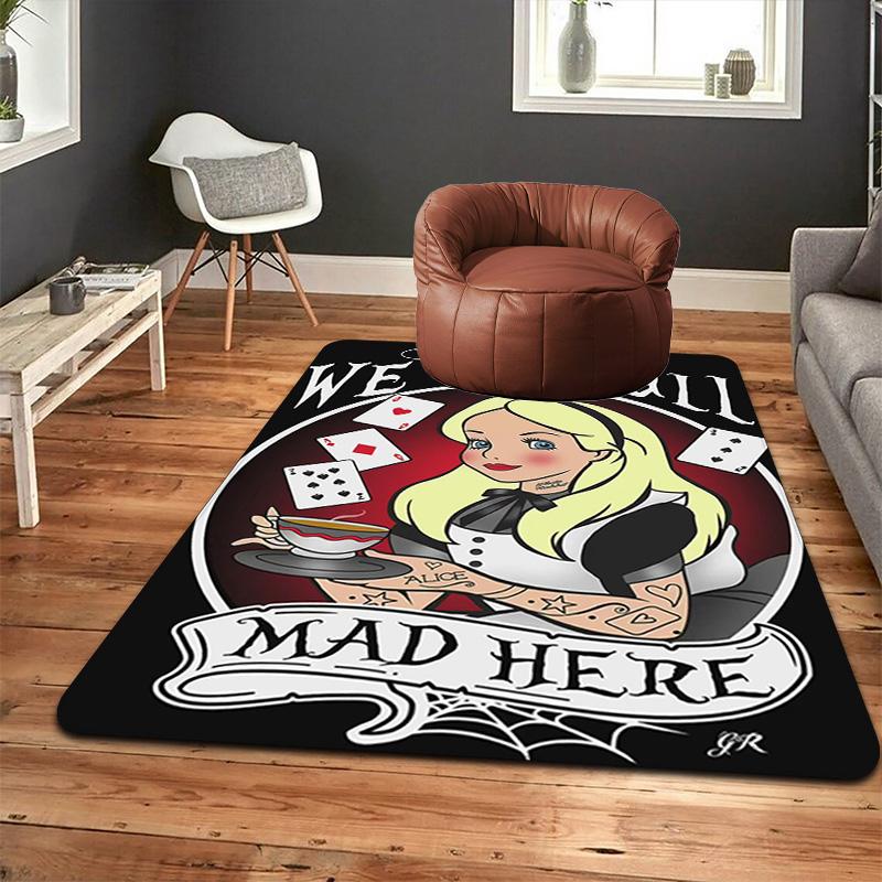 Dark Alice Rug Floor Mat for Living Room or Bedroom Soft and Comfortable Carpet a Gift for Birthday and Holiday.SFF0917218