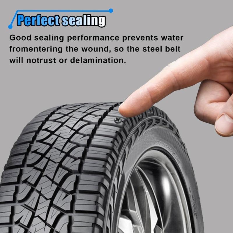 60PCS Tire Repair Rubber Nails Tire Puncture Repair Tool Kit with Screwdriver Vacuum Repair Tire Screw Plug Kit for Car MT Bike