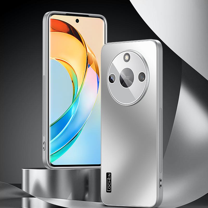 For Honor X60 X50 X40 X60i Pro 5G Dazzle Plating PC Shell Camera Full Cover With Lens Film Super Anti drop Silica gel Edge Anti-slip Case Protector